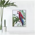 Picture of Red Parrot Paradise I _GroupedProduct_Rectangle_Portrait_Canvas_Framed_