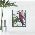 Picture of Red Parrot Paradise I _GroupedProduct_Rectangle_Portrait_Canvas_Framed_