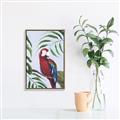 Picture of Red Parrot Paradise II _GroupedProduct_Rectangle_Portrait_Canvas_Framed_