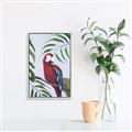 Picture of Red Parrot Paradise II _GroupedProduct_Rectangle_Portrait_Canvas_Framed_