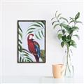 Picture of Red Parrot Paradise II _GroupedProduct_Rectangle_Portrait_Canvas_Framed_