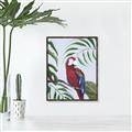 Picture of Red Parrot Paradise II _GroupedProduct_Rectangle_Portrait_Canvas_Framed_