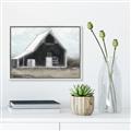 Picture of Black Barn House _GroupedProduct_Rectangle_Landscape_Canvas_Framed_