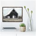 Picture of Black Barn House _GroupedProduct_Rectangle_Landscape_Canvas_Framed_
