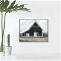 Picture of Black Barn House _GroupedProduct_Rectangle_Landscape_Canvas_Framed_