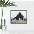 Picture of Black Barn House _GroupedProduct_Rectangle_Landscape_Canvas_Framed_