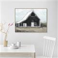 Picture of Black Barn House _GroupedProduct_Rectangle_Landscape_Canvas_Framed_
