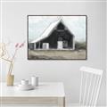 Picture of Black Barn House _GroupedProduct_Rectangle_Landscape_Canvas_Framed_