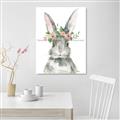 Picture of Floral Bunny _GroupedProduct_Rectangle_Portrait_Unframed_Print_Only_