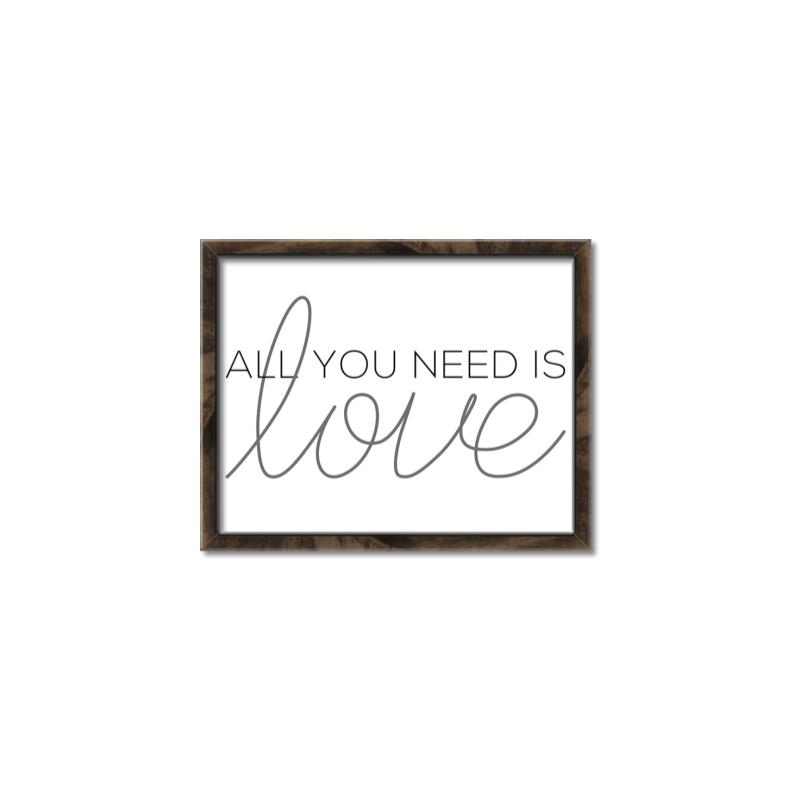 Picture of All You Need Is Love _GroupedProduct_Rectangle_Landscape_Canvas_Framed_