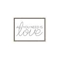 Picture of All You Need Is Love _GroupedProduct_Rectangle_Landscape_Canvas_Framed_