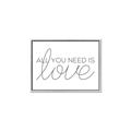 Picture of All You Need Is Love _GroupedProduct_Rectangle_Landscape_Canvas_Framed_
