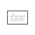 Picture of All You Need Is Love _GroupedProduct_Rectangle_Landscape_Canvas_Framed_