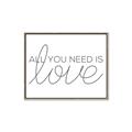 Picture of All You Need Is Love _GroupedProduct_Rectangle_Landscape_Canvas_Framed_