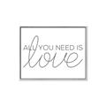Picture of All You Need Is Love _GroupedProduct_Rectangle_Landscape_Canvas_Framed_