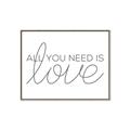 Picture of All You Need Is Love _GroupedProduct_Rectangle_Landscape_Canvas_Framed_