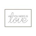 Picture of All You Need Is Love _GroupedProduct_Rectangle_Landscape_Canvas_Framed_