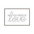 Picture of All You Need Is Love _GroupedProduct_Rectangle_Landscape_Canvas_Framed_