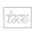 Picture of All You Need Is Love _GroupedProduct_Rectangle_Landscape_Canvas_Framed_