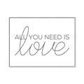 Picture of All You Need Is Love _GroupedProduct_Rectangle_Landscape_Canvas_Framed_