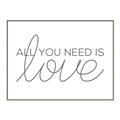 Picture of All You Need Is Love _GroupedProduct_Rectangle_Landscape_Canvas_Framed_