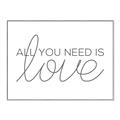 Picture of All You Need Is Love _GroupedProduct_Rectangle_Landscape_Canvas_Framed_