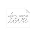 Picture of All You Need Is Love _GroupedProduct_Rectangle_Landscape_Unframed_Print_Only_