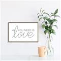 Picture of All You Need Is Love _GroupedProduct_Rectangle_Landscape_Canvas_Framed_