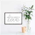 Picture of All You Need Is Love _GroupedProduct_Rectangle_Landscape_Canvas_Framed_