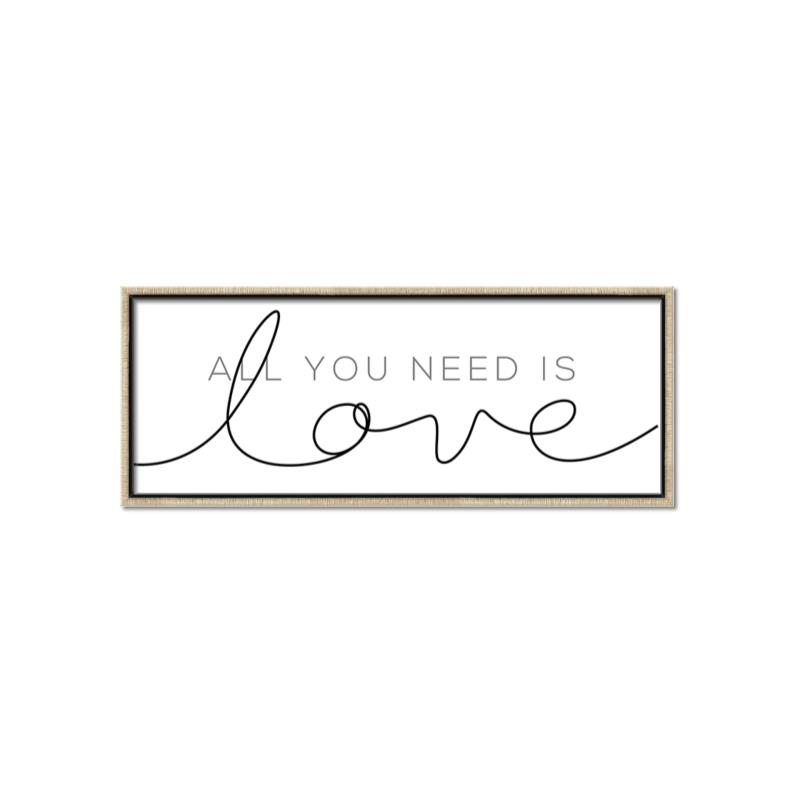Picture of All You Need Is Love I _GroupedProduct_Panel_Landscape_Canvas_Framed_