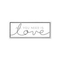 Picture of All You Need Is Love I _GroupedProduct_Panel_Landscape_Canvas_Framed_