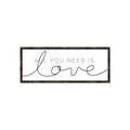 Picture of All You Need Is Love I _GroupedProduct_Panel_Landscape_Canvas_Framed_