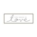 Picture of All You Need Is Love I _GroupedProduct_Panel_Landscape_Canvas_Framed_