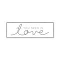 Picture of All You Need Is Love I _GroupedProduct_Panel_Landscape_Canvas_Framed_