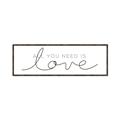 Picture of All You Need Is Love I _GroupedProduct_Panel_Landscape_Canvas_Framed_