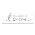 Picture of All You Need Is Love I _GroupedProduct_Panel_Landscape_Canvas_Framed_