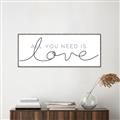 Picture of All You Need Is Love I _GroupedProduct_Panel_Landscape_Canvas_Framed_