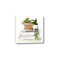 Picture of Flower Pot On Books _GroupedProduct_Square_Canvas_