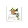Picture of Flower Pot On Books _GroupedProduct_Square_Canvas_