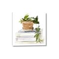 Picture of Flower Pot On Books _GroupedProduct_Square_Canvas_