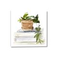 Picture of Flower Pot On Books _GroupedProduct_Square_Canvas_