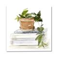 Picture of Flower Pot On Books _GroupedProduct_Square_Canvas_