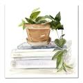 Picture of Flower Pot On Books _GroupedProduct_Square_Canvas_