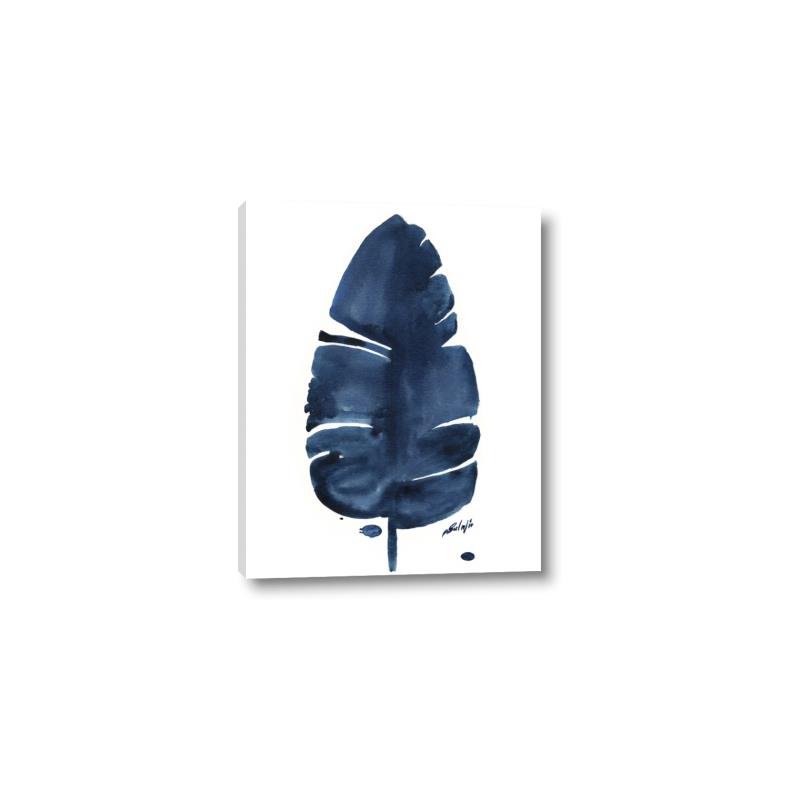 Picture of Blue Tropical Leaf II _GroupedProduct_Rectangle_Portrait_Canvas_