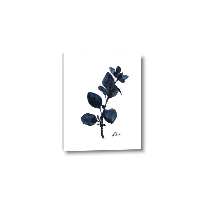 Picture of Blue Leaves V _GroupedProduct_Rectangle_Portrait_Canvas_