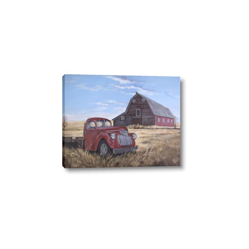 Picture of Red Wooden Barn _GroupedProduct_Rectangle_Landscape_Canvas_