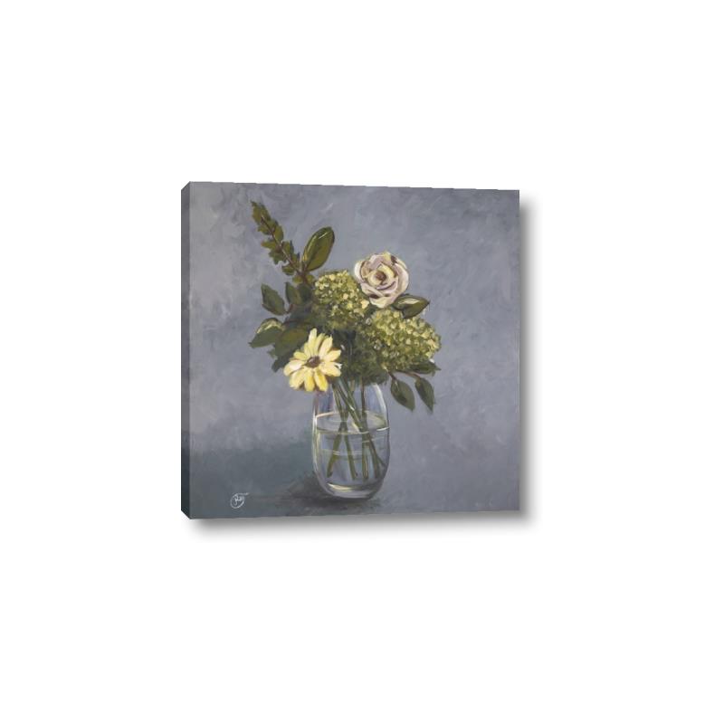 Picture of Drinking Glass With Flower _GroupedProduct_Square_Canvas_