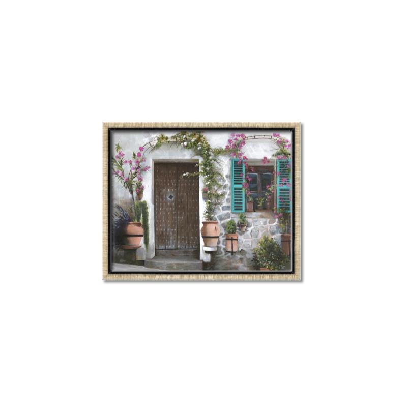 Picture of Door Arched Flower _GroupedProduct_Rectangle_Landscape_Canvas_Framed_