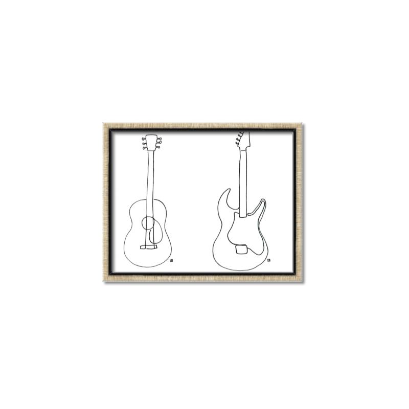 Picture of Guitar _GroupedProduct_Rectangle_Landscape_Canvas_Framed_