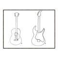 Picture of Guitar _GroupedProduct_Rectangle_Landscape_Canvas_Framed_
